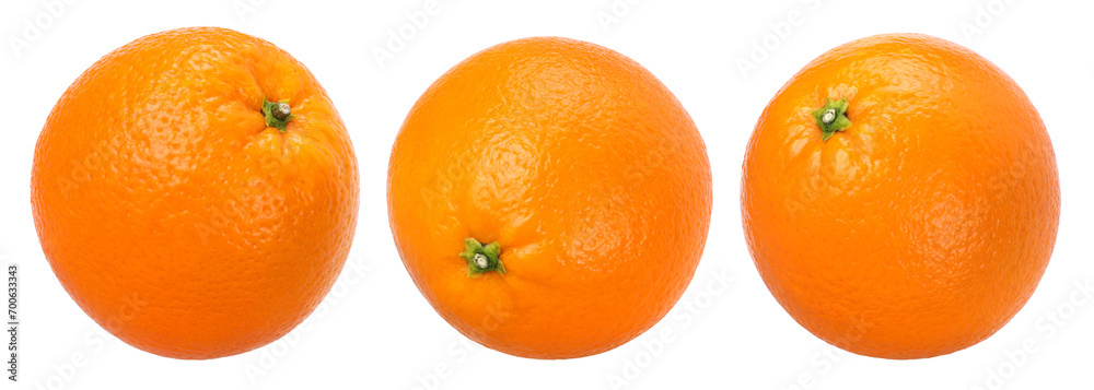 Wall mural Orange fruit isolated, transparent PNG, PNG format, full depth of field, collection