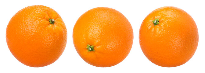 Orange fruit isolated, transparent PNG, PNG format, full depth of field, collection