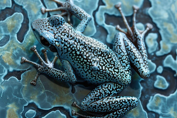 Obraz na płótnie Canvas Blue poison dart frog
