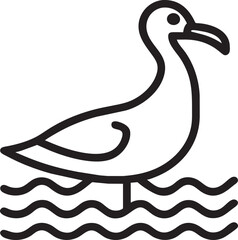 albatross, icon outline