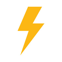 electrical sign, hazard symbol, lighting vector sign isolated on white.