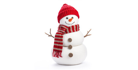 snowman isolated on white