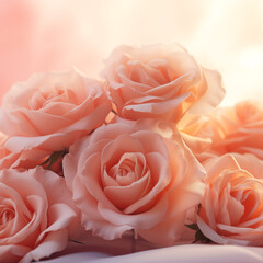 Roses in peach fuzz color