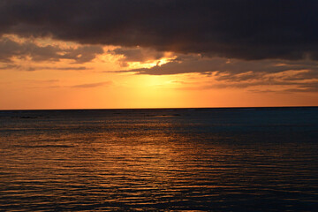 Fototapeta na wymiar Africa,sunset in Mont Choisy in Mauritius