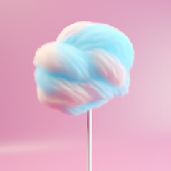 pink lollipop on blue background