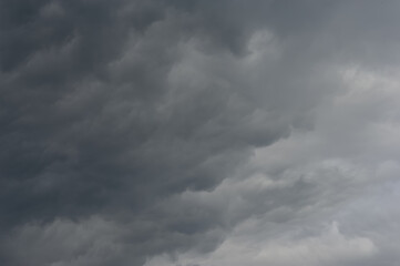 Gray rain clouds before changing the weather.