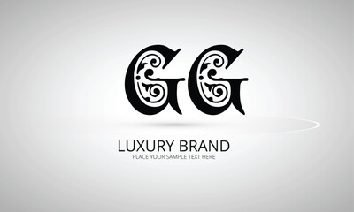 GG initials monogram letter text alphabet logo design