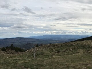 Paysage, Montagne, Mer, Coucher de soleil