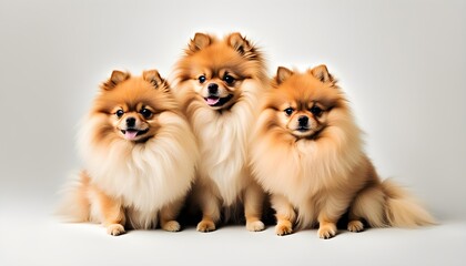 Fototapeta premium Isolate Pomeranian Dog