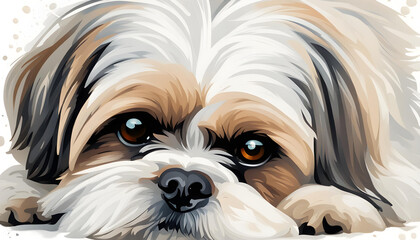 Isolate Shih Tzu dog