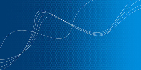 Abstract blue smooth wave line background