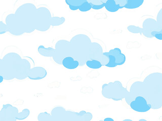 Vector set of realistic isolated cartoon cloud on the transparent background.