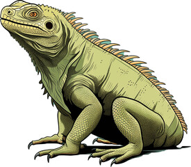 Fototapeta premium Exotic Iguana Illustration