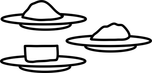 Chocolate tasting platter Cocoa and Chocolate Product Drawing Doodle Vector Illustration