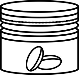 Chocolate spread jar Cocoa and Chocolate Product Drawing Doodle Vector Illustration