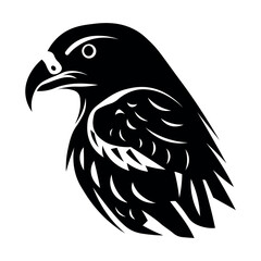 Falcon black vector icon on white background