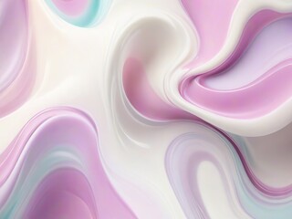 The delicate abstraction is pink and purple, the color of yogurt.