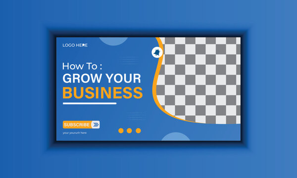 Corporate business  you tube video thumbnail template design