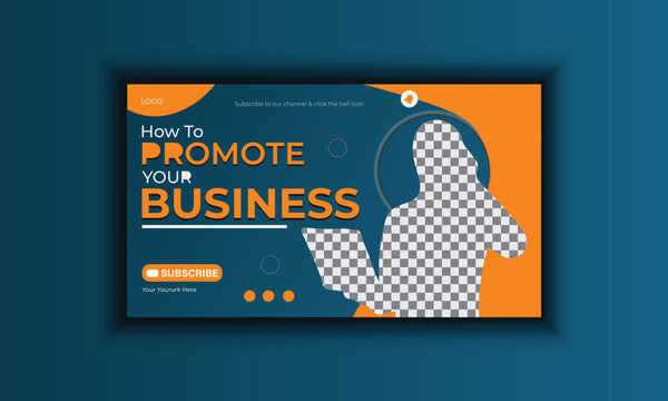 Corporate business  you tube video thumbnail template design