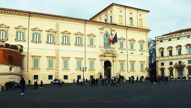 The Quirinale Palace historic palace in Italy residence of the President of the Italian Republic, in Rome. Ciampi, Napolitano, Matarella lived in the building during the years of their mandate