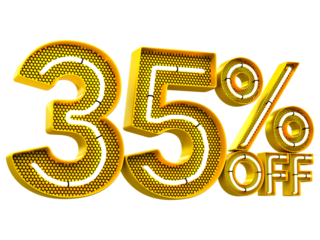 Special offer sale 35% discount sale tags 3d number concept discount promotion sale offer price sign