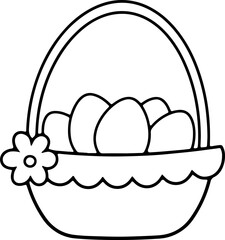 Easter basket outline