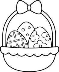 Easter basket outline