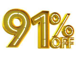 Special offer sale 91% discount sale tags 3d number concept discount promotion sale offer price sign