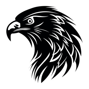 Eagle black vector icon on white background