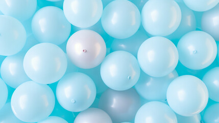 Celebrate Joyful Moments with Vibrant Blue Balloons Floating in a Punchy Pastel Colored Sky – Perfect for Festive Parties and Cheerful Events