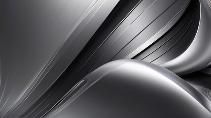abstract black and silver gradient stock image exuding modernity, with soft lines, sleek metal texture, and diagonal tech elements, providing a cutting-edge visual for creative projects