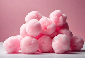 cotton candy on minimal background