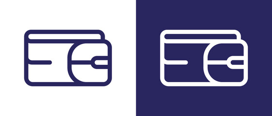 wallet vector icon logo design