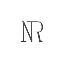 NR initials logo design vector simple style