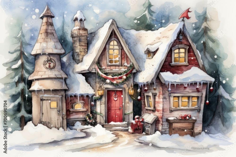 Wall mural Santa's Mailbox - Generative AI