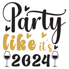 Happy New Year Retro SVG Design