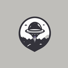 Alien Town Logo Design EPS format Very Cool 