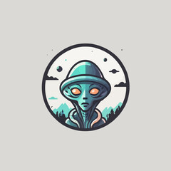 Alien Town Logo Design EPS format Very Cool 