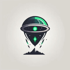 Alien Town Logo Design EPS format Very Cool 