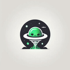 Alien Town Logo Design EPS format Very Cool 