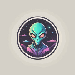 Alien Town Logo Design EPS format Very Cool 