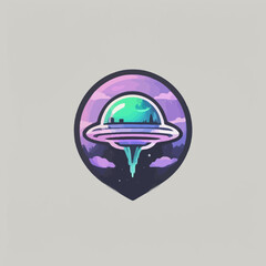 Alien Town Logo Design EPS format Very Cool 