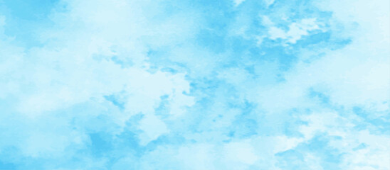 Light sky blue background with clouds .Sky Nature Landscape Background. sky background with white fluffy clouds .Horizontal summer sky backdrop.	