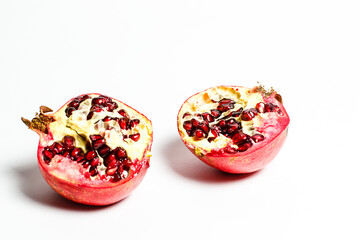 Ripe red pomegranate, healthy pomegranate fruit