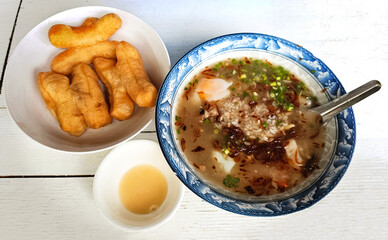 Khao Piak Khao Lao Rice Porridge laos food