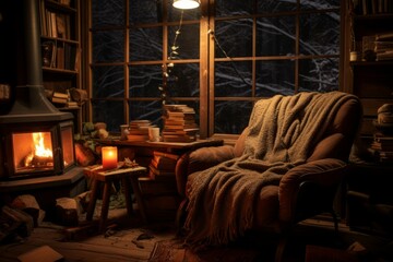 Cozy Winter Reading - Generative AI