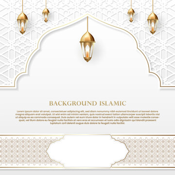 Islamic theme background template, with Arabic pattern.