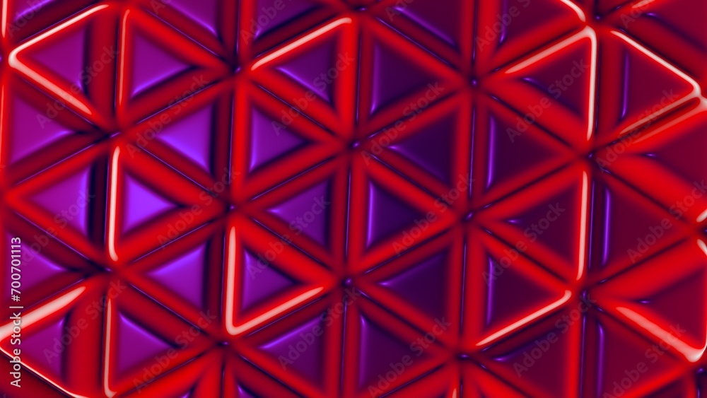 Poster abstract background from red triangles. rendering illustration.