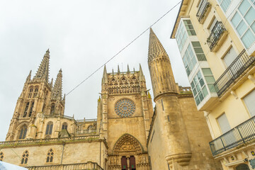 Fototapeta na wymiar Detail of the Cathedral of Burgos, Castilla Leon, Spain