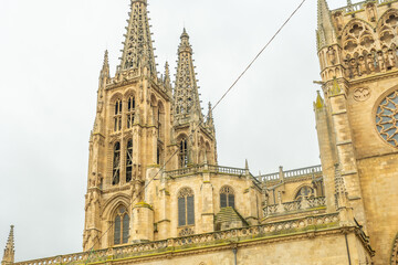 Fototapeta na wymiar Detail of the Gothic Cathedral of Burgos, Castilla Leon, Spain